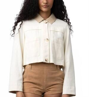 NEW BLANKNYC morning zen jacket in white